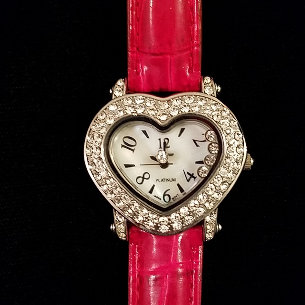 Geneva Platinum Watch - Red Band